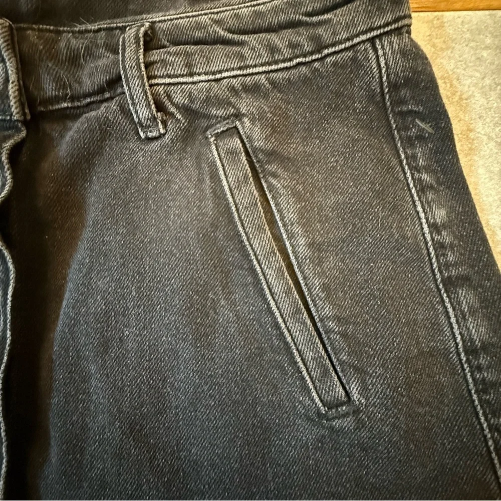 Pilcro and the Letterpress Anthropologie Black Button Front Denim Mini Skirt 12 - Picture 6 of 9